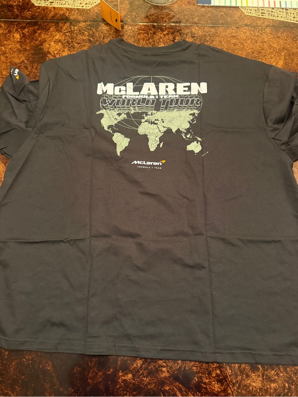 McLaren Men's Black World Tour Graphic Short Sleeve T-Shirt
